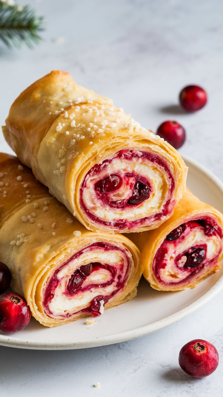 Festive Christmas Cranberry Rollups: The Perfect Holiday Treat